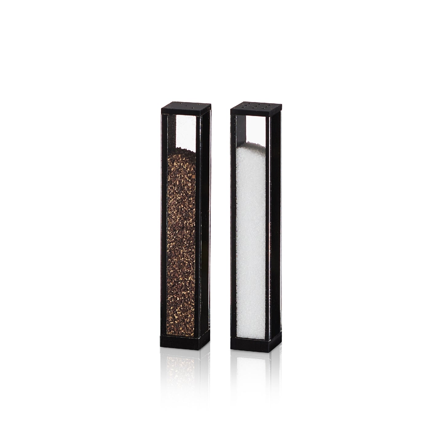 X Salt and Pepper Set- Black Lucite