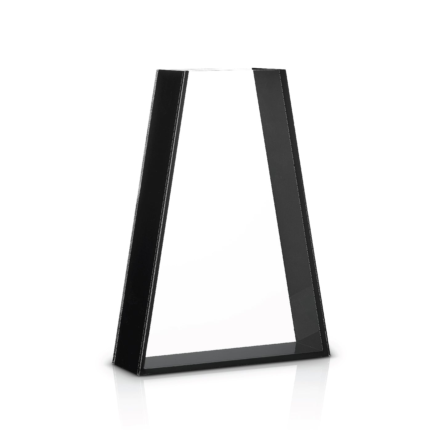 Triangular Vase- Black Lucite
