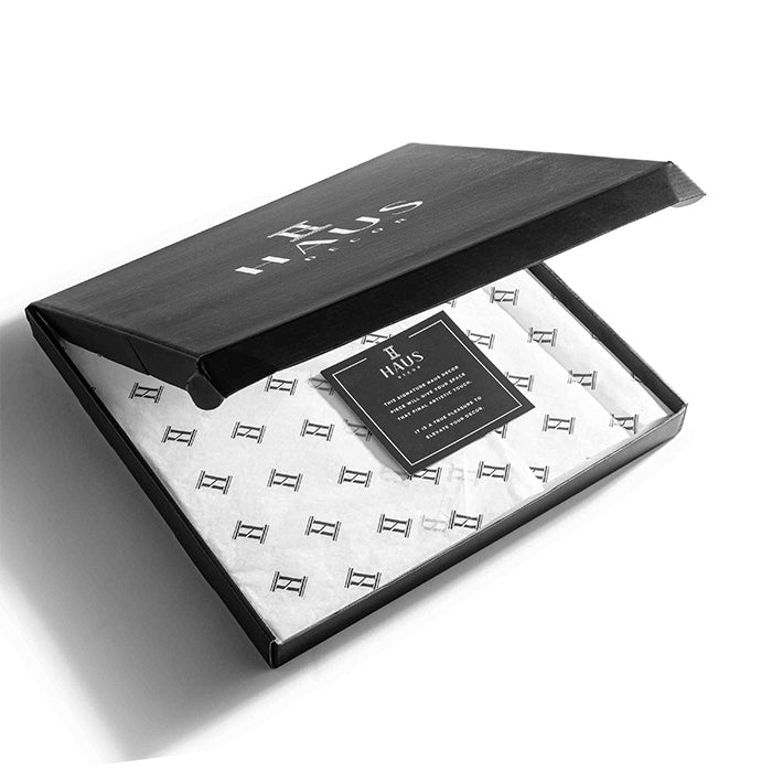 Black Marble Lucite Minimalistic Clock with White Handles