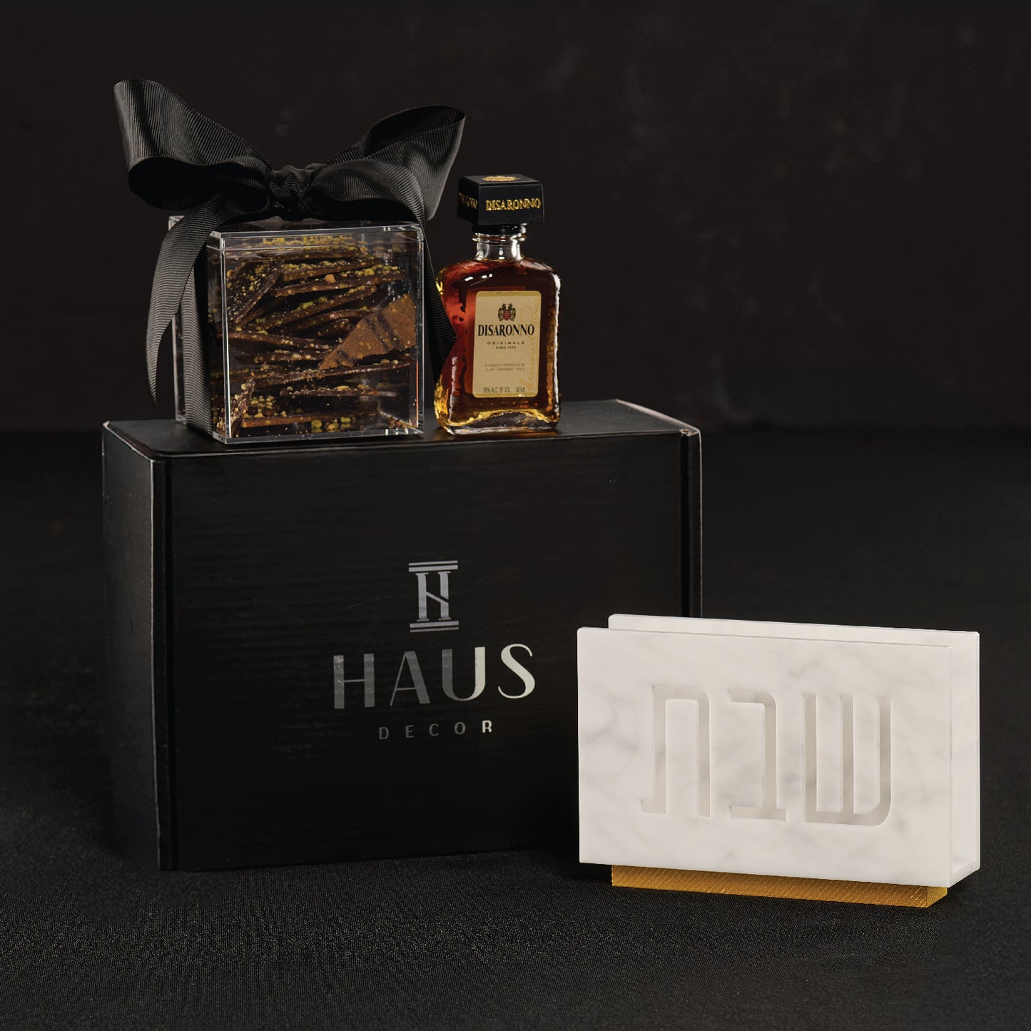 Shabbos Laser Cut Napkin Holder Mishloach Manos- White