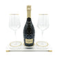 Wine Bottle Display with Glasses