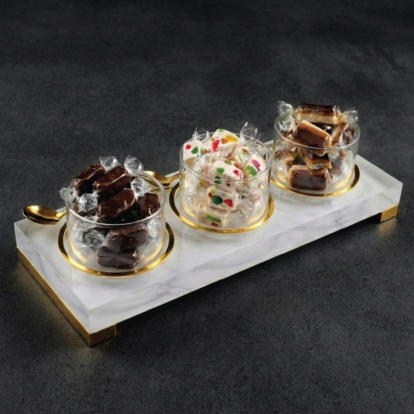 Glass Dip Bowl Dish Arrangement