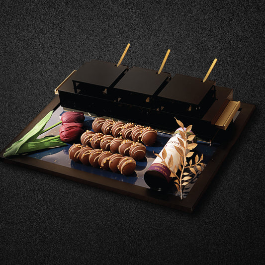 Black 3 Dip Bowl Set Chocolate Arrangement