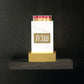 Shabbos Matchbox Holder with Gold Base