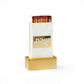 Shabbos Matchbox Holder with Gold Base