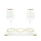 Wine Bottle Display with Glasses