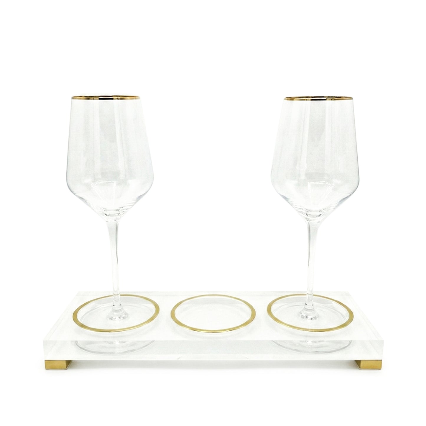 Wine Bottle Display with Glasses