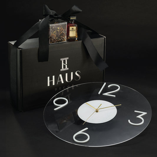 Luxe Clock Mishloach Manos- White Marble