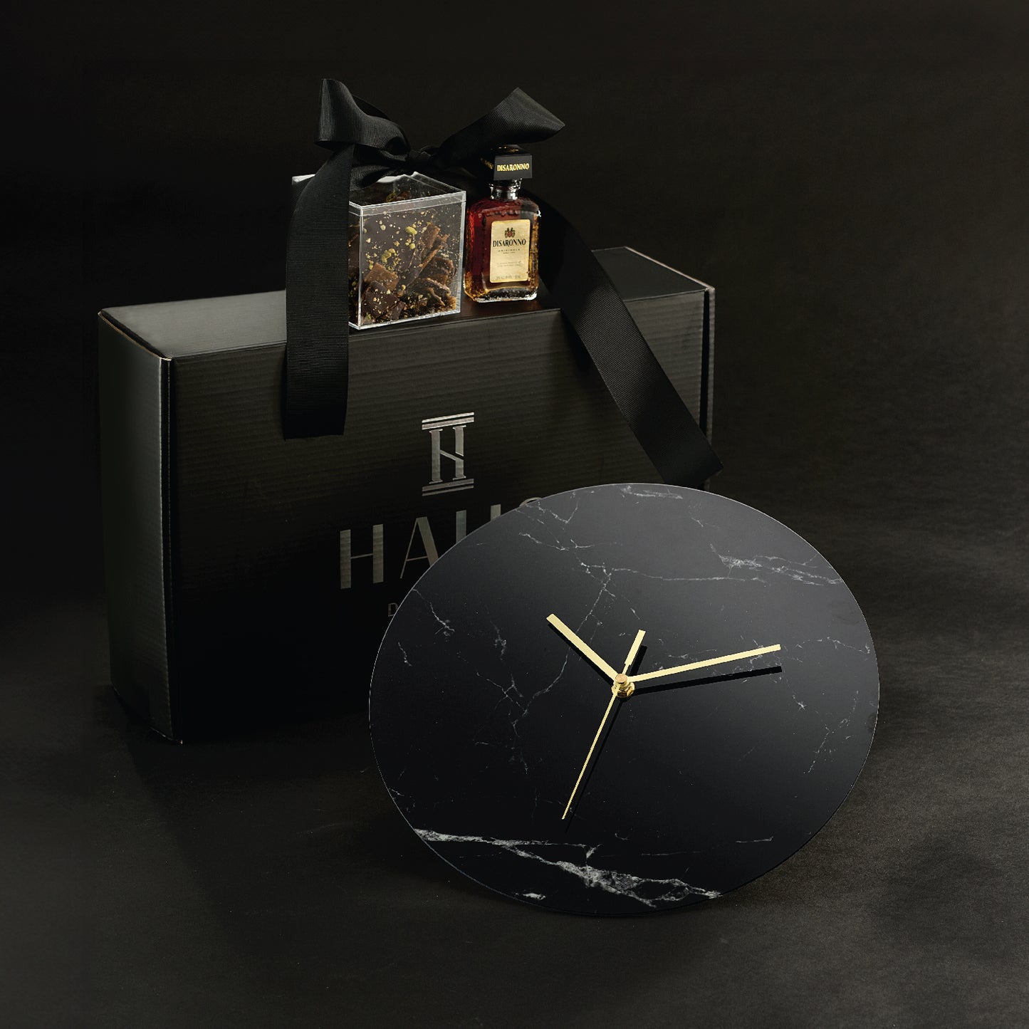 Marble Clock Mishloach Manos- Black