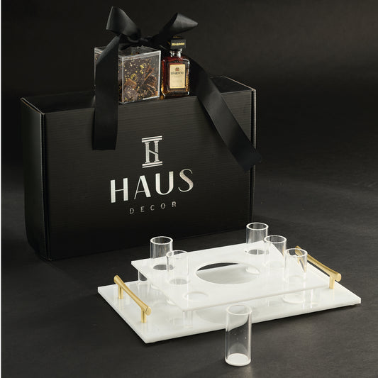 Shot Cup Set Mishloach Manos- White Marble