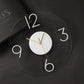 Luxe Clock- White Marble Lucite