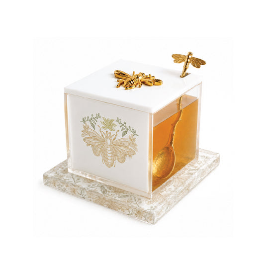 Gilded Bee Honey Dish