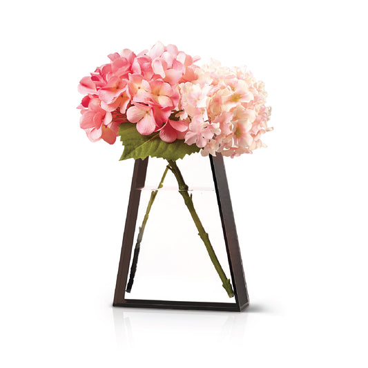 Triangular Vase- Black Lucite