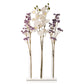 Triple Vase Centerpiece- White Marble Lucite