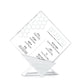 Honeycomb Simanim Cards(5) with Triangular Base- White Marble Lucite