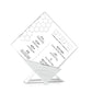 Honeycomb Simanim Cards(5) with Triangular Base- White Marble Lucite