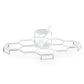 Honeycomb Tabletop Simanim Tray- White Marble Lucite