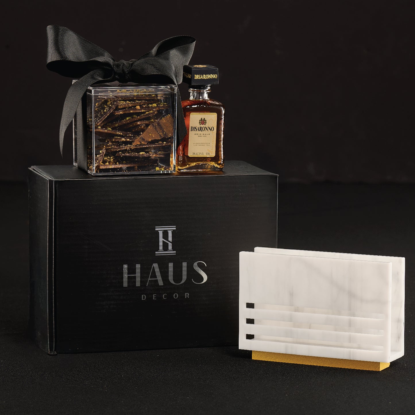 Triple Line Napkin Holder Mishloach Manos- White